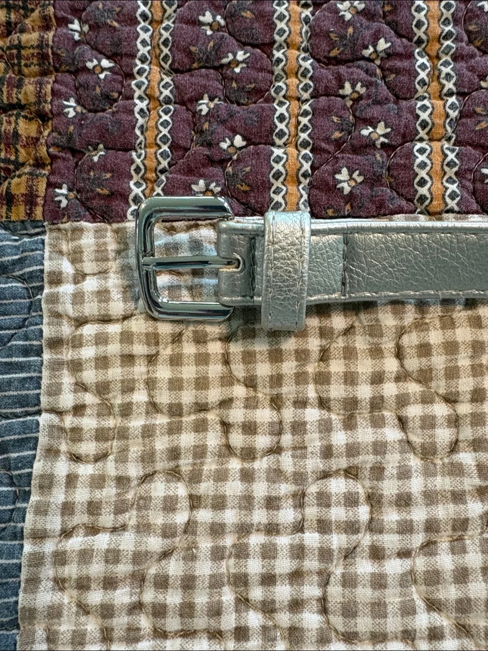 Women’s Slim Metallic Silver Belt - Unbranded